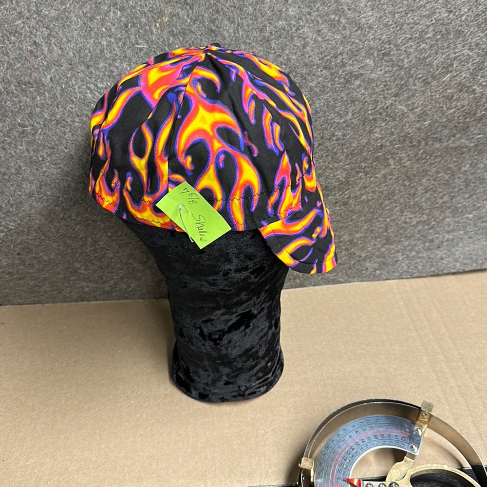 Welding Caps, cotton, lined, padded flap, SHALLOW Cap, Reversible